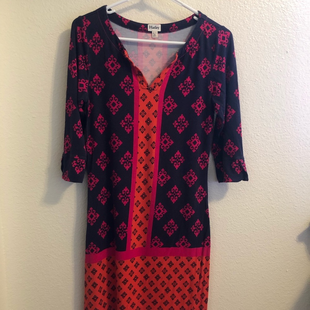 GUC XS Hatley Blue/Orange Dress